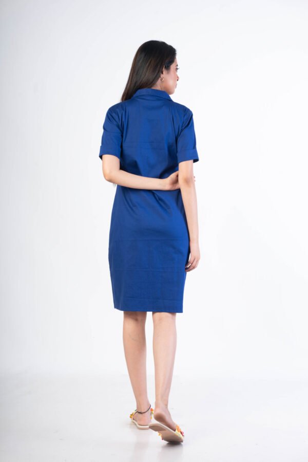 Blue dress with infinity motif - Image 4