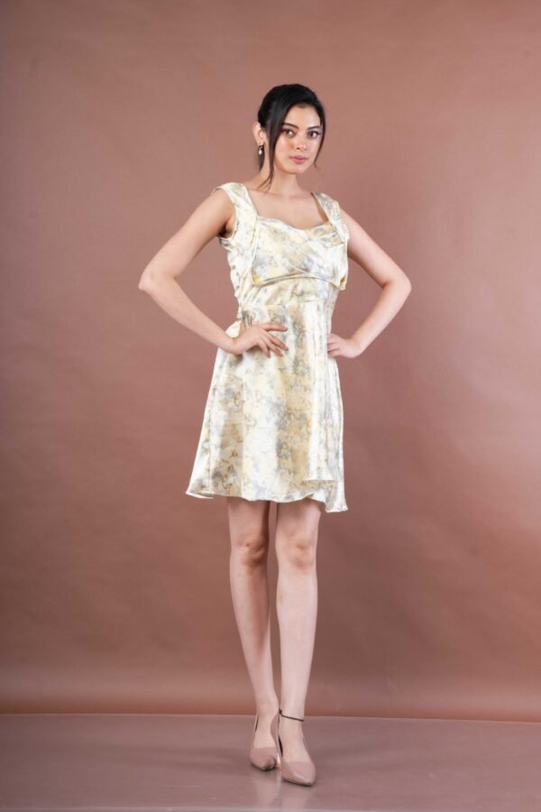 Modal Satin Short Dress - Image 2