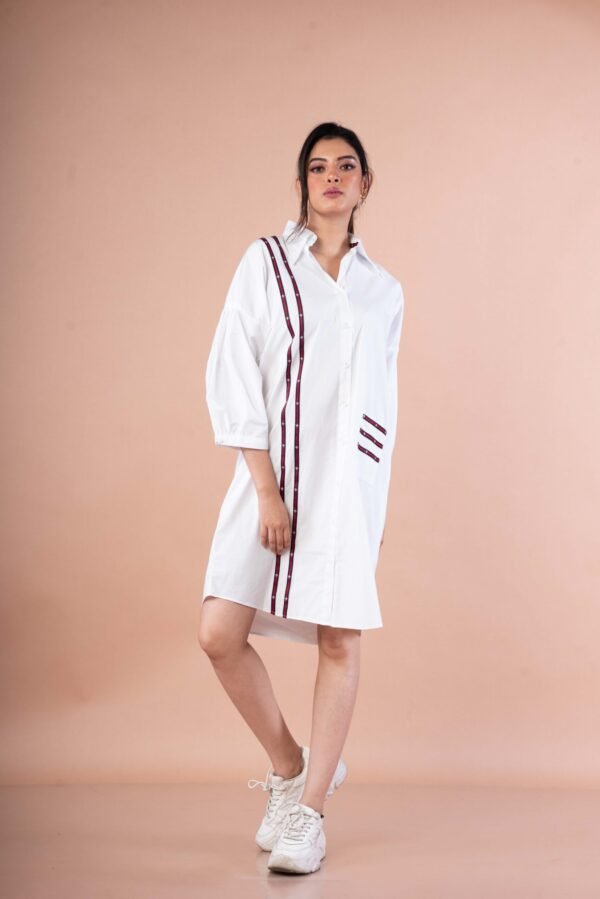 "Blessed" White Shirt dress - Image 2