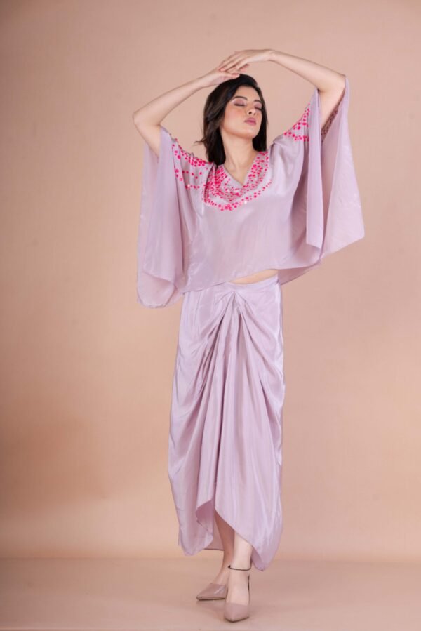 Kaftan top Drape Skirt - Image 3