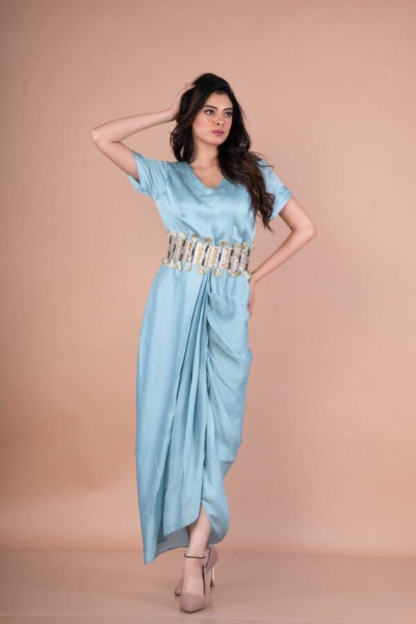 Jump Suit with embroidered Belt