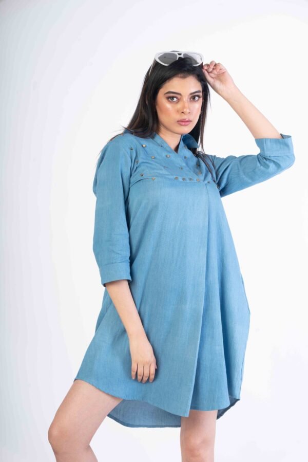 Blue Denim Dress - Image 2