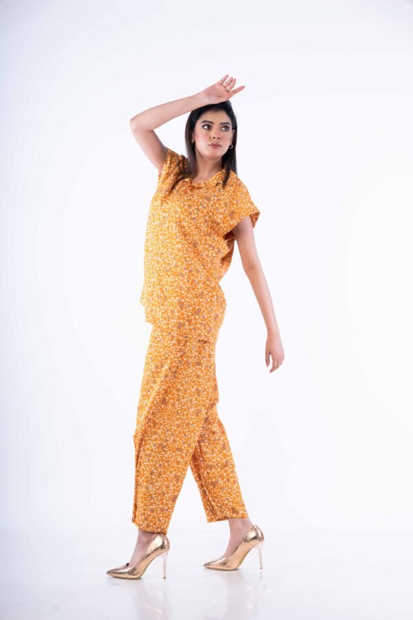 Mustard printed Co-ord set - Image 3