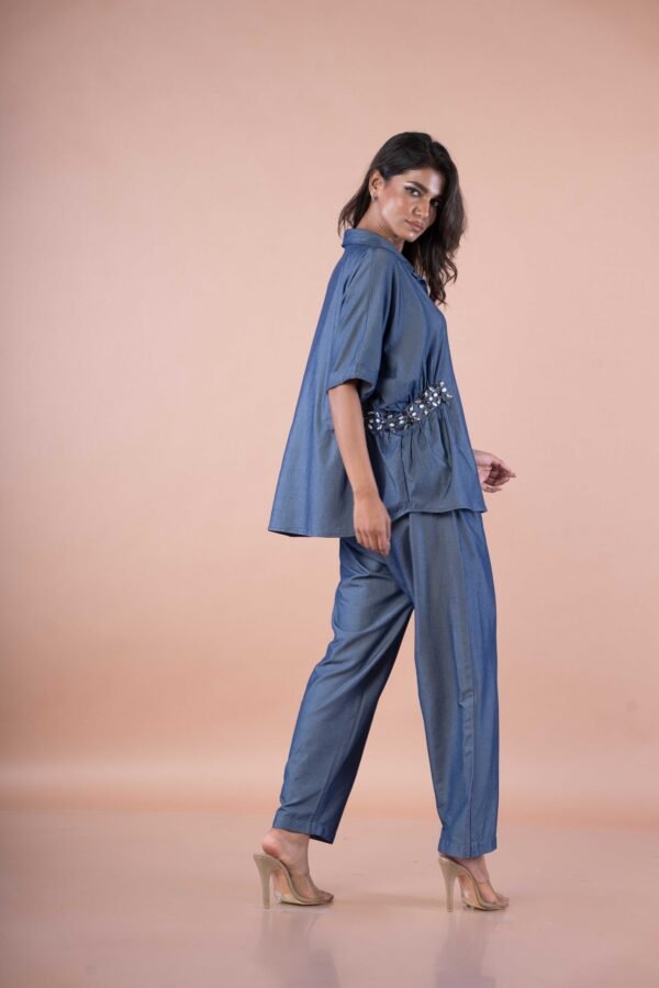 Denim co-ord with Stones on the side - Image 3