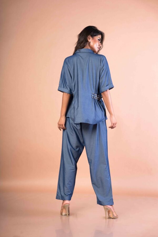 Denim co-ord with Stones on the side - Image 4