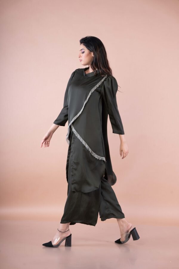 Ombre Drape skirt with Tassel shirt set - Image 3