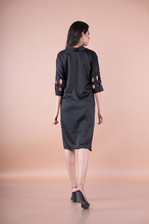 Cutwork black Partywear dress - Image 4