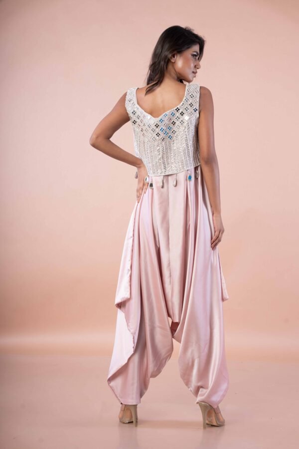 Jumpsuit with mirror, pearl & hand embroidery - Image 3