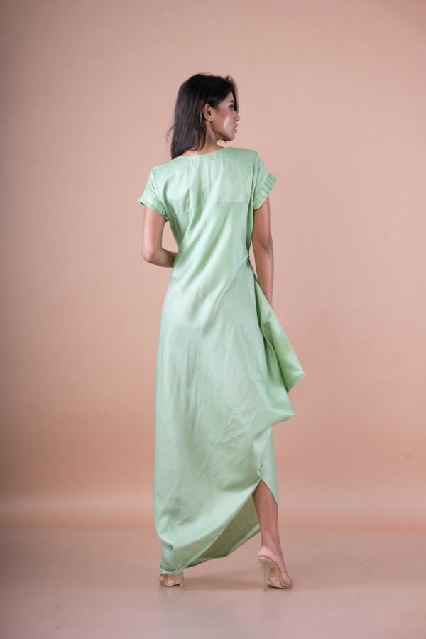 Drape asymmetrical dress - Image 4