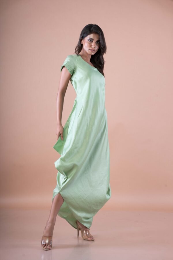 Drape asymmetrical dress - Image 3