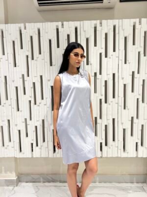 Grey Bow Dress