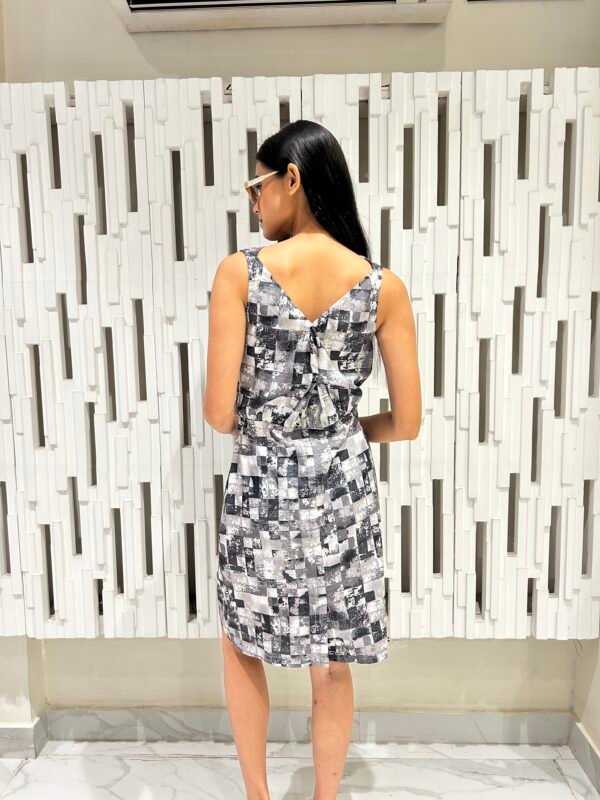 Black & Grey Cowl Dress - Image 3