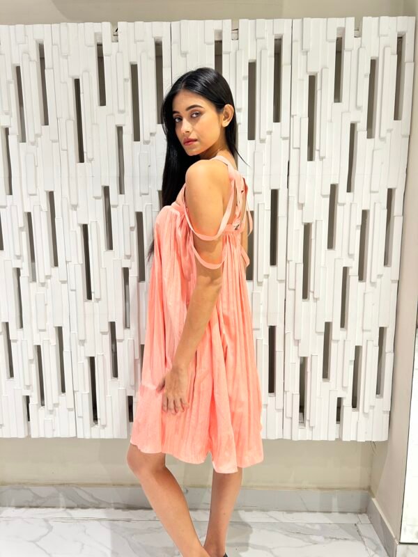 Peach Stappy Dress - Image 2