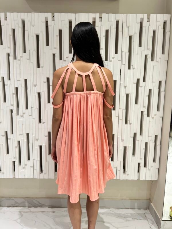 Peach Stappy Dress - Image 4