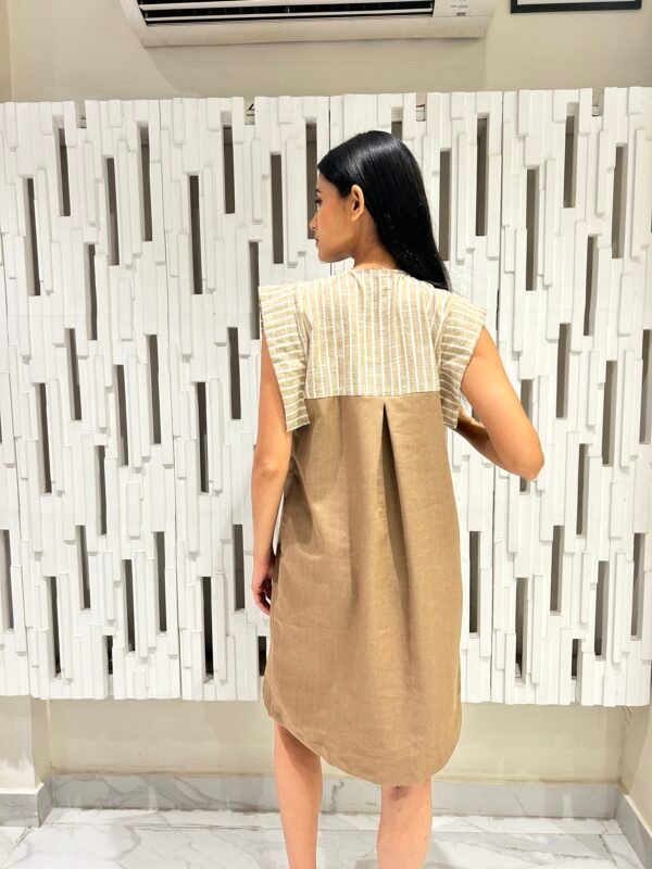 Brown & Beige Dress - Image 3