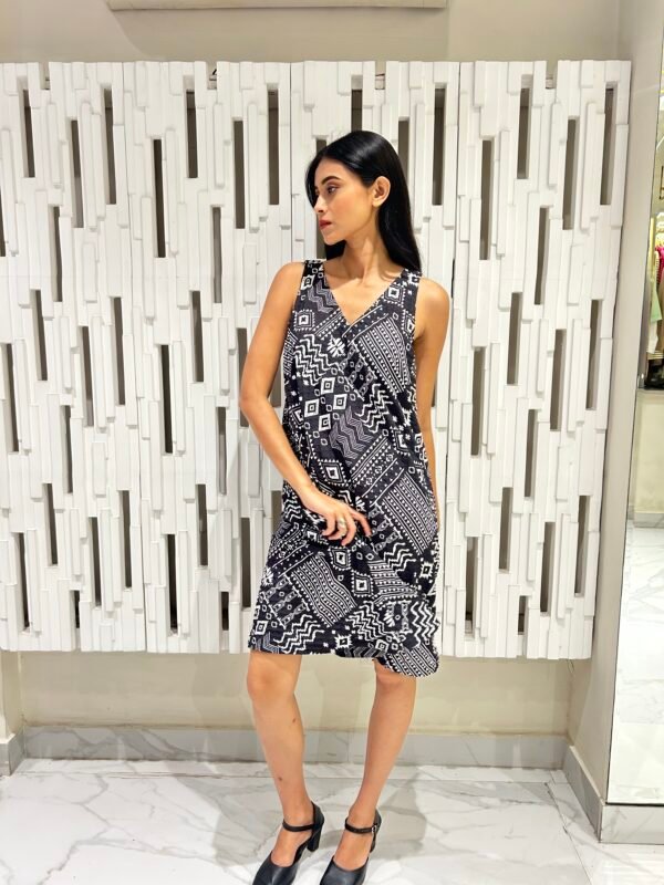 Black & White Printed Dress - Image 5