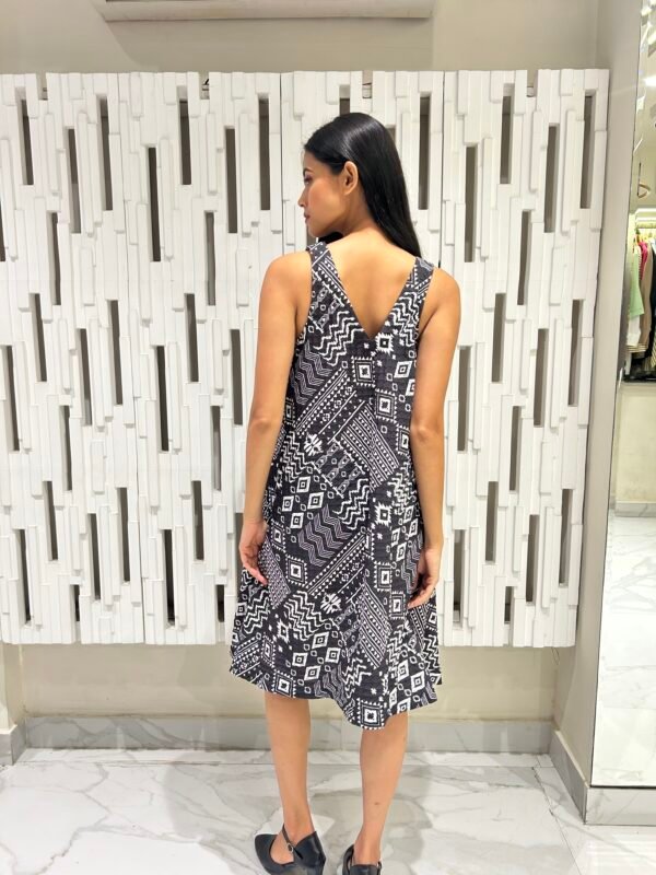 Black & White Printed Dress - Image 2