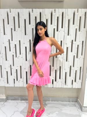Pink & White Dress